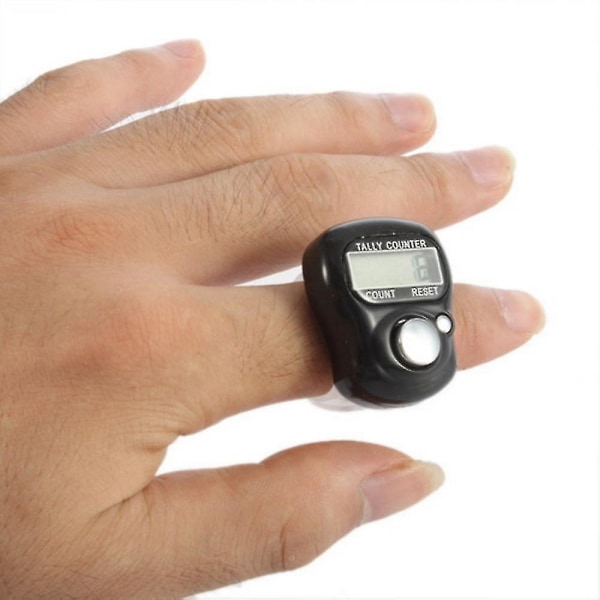 1 stk Finger Tally Counter Finger Clicker Mini 5-cifret LCD Elektronisk Digital Golf Sports Håndholdt Ring Tally Counter