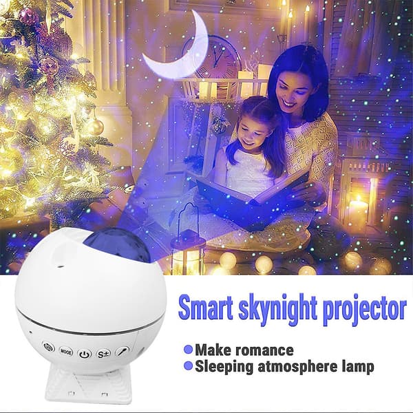 Julefest USB LED Galaxy-projektor nattlampe stjerneprojeksjon nattlys