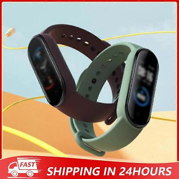 1x Silikon Smart Armbånd For Xiaomi Mi Band 5 Sport Rem klokke håndleddsrem For a20