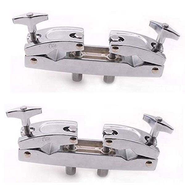 Trummskruv 2 Hål Silver Multi Clamp För Trummor Cymbaler Musikinstrumentdelar