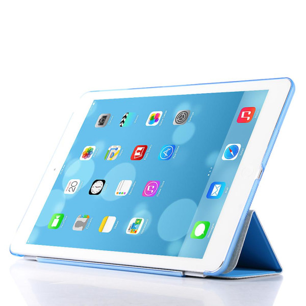 Smal magnetisk stativ PU läder smart fodral för iPad 2 3 4 5 6 Air Mini Blå