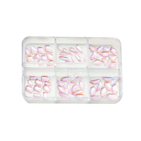 Kynsikoristeet Ab Värikkäät Kynsikristallit Timantit 3d Kynsien Taidekoristeluun Pink