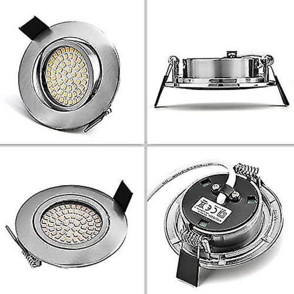 Led Downlights Ultra Flat Sæt af 6, 5w 230v Varmt Hvid 3000k, 400 Lumen, Ra> 80, Indbyggede Led Downlights 120 Strålevinkel, Loftlampe til Stue