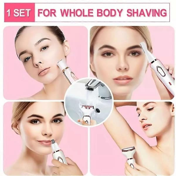Comfort 4 i 1 Elektrisk Damebarbermaskine, Kropshårfjernelse Epilator