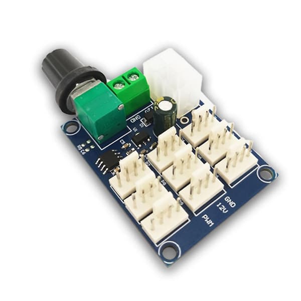 Multi-kanal ventilatormotor hastighedsregulator Pwm hastighedsregulator 12v 2a til pc-ventilator
