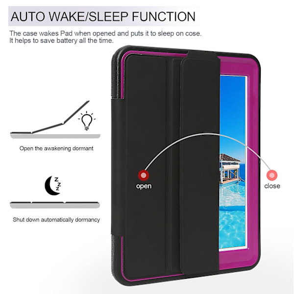 Rose Smart Cover + Stötsäkert Defender-fodral för Apple iPad Pro 9.7