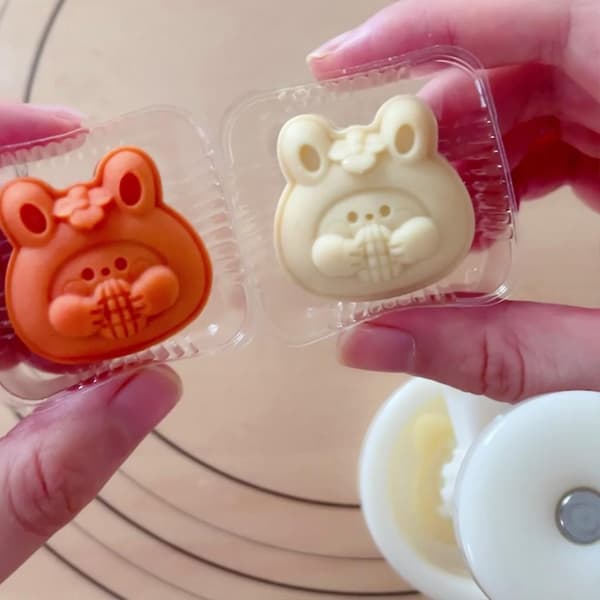 3d Peanøtt Kanin Månekake Muggsett Egnet for DIY Kakeform Tilbehør