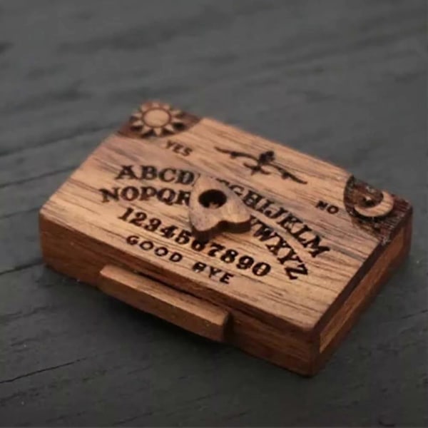 Miniatyr åndebrett med skuff, Ouija-brett hjemmedekorasjon, miniatyr