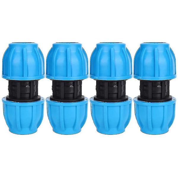4 stk PE Plast 25mm til 25mm Lige Vandrørsforbindelse PPR PE PVC Rør