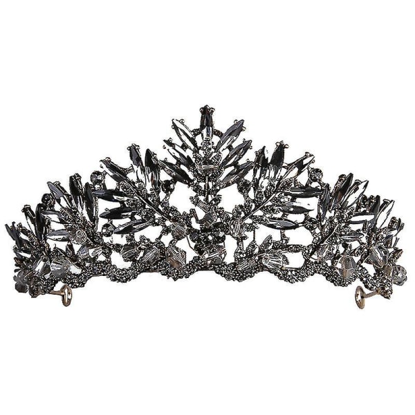 Vintage Barock Crown Alloy Prom Queen Crown Brud Tiara Bröllop Headpiece