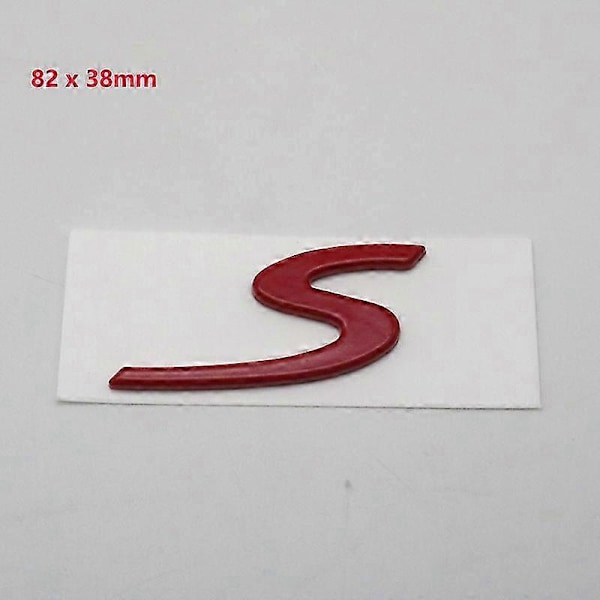 Baklucka Dekal S-Logotyp för Cayenne Bilstjärna Emblem 82 x 38 red