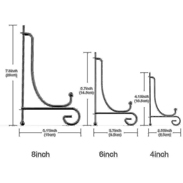 Jern Display Stativ, Jern Display Stativ, Jern Staffeli Tavle Stativ --6pakket