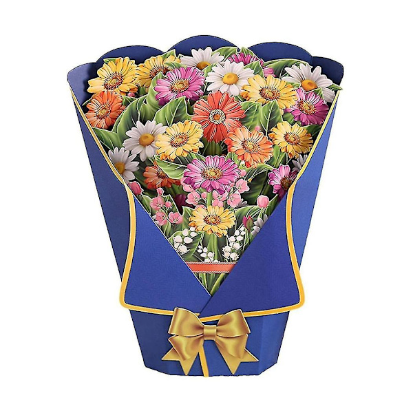 Pop-up Buket, Pop-up Papirblomst Buket Hilsenskort, Mors Dag Fødselsdag Kvinde Påskegave