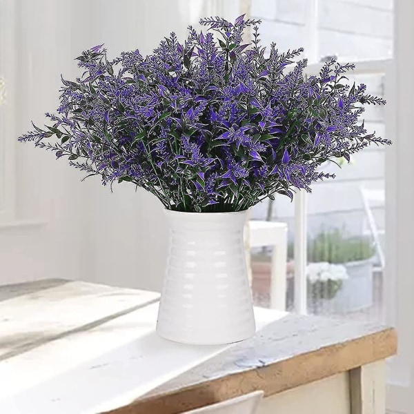 4 stk. kunstige lavendel lilla falske blomster Acsergery gave lavendel planter