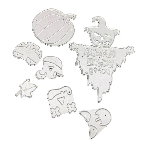 Halloween Spøgelse Græskar Metal Skæredør Skabelon Diy Scrapbooking Album Papir Kort Skabelon Form Embossing Håndværk Dekoration