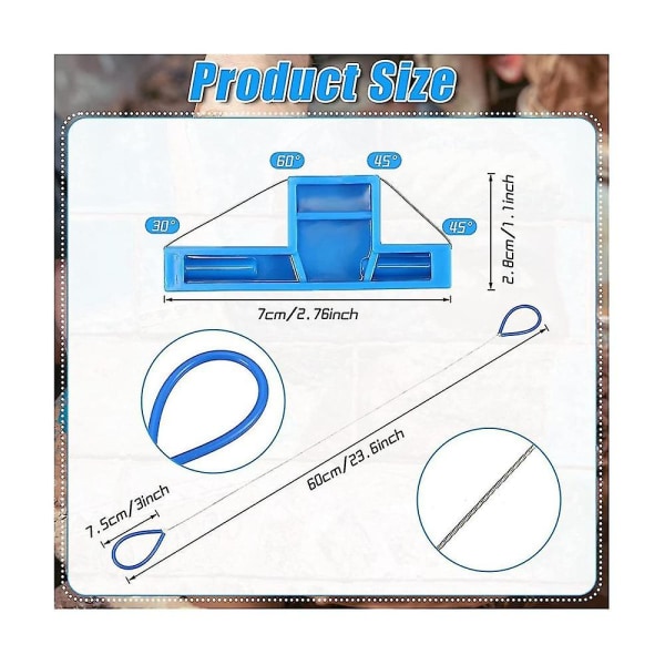 3 kpl kulmaleikkaussavityökalu ja set sisältää teräslangan viisteleikkurin viistetyökalun Pottelle