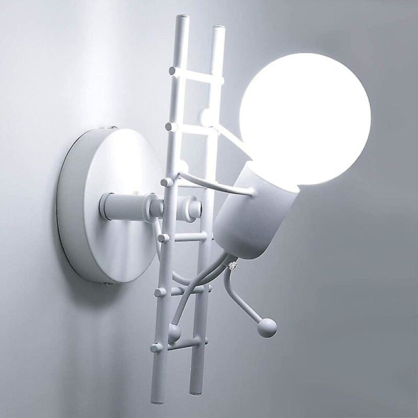 Creative Humanoid Vegglampe Innendørs Moderne Vegglampe Art Deco Vegglampe E27 For soverom, barnerom, gang, restaurant, trapp, kjøkken, Wh