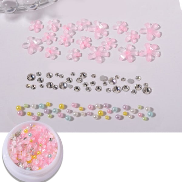 Blomster Nail Art Charms Negleperler DIY Nail Art Dekorasjon Negl Krystall Gems 1