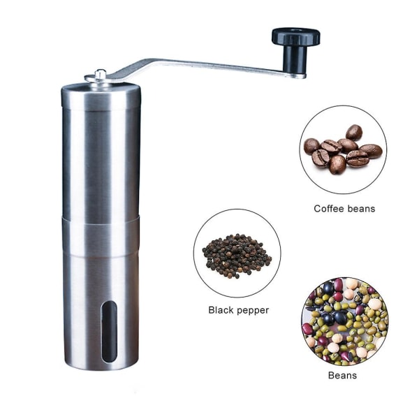 Manuell kaffekvarn Mini rostfritt stål Bärbar handhållen konisk kaffebönkvarn Köksredskap Kaffetillbehör