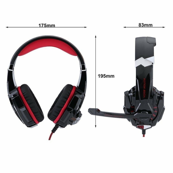 Uudet pelikuulokkeet Led-kuulokkeet valaisevat kuulokkeet + mikrofoni mikrofoni PC- USB