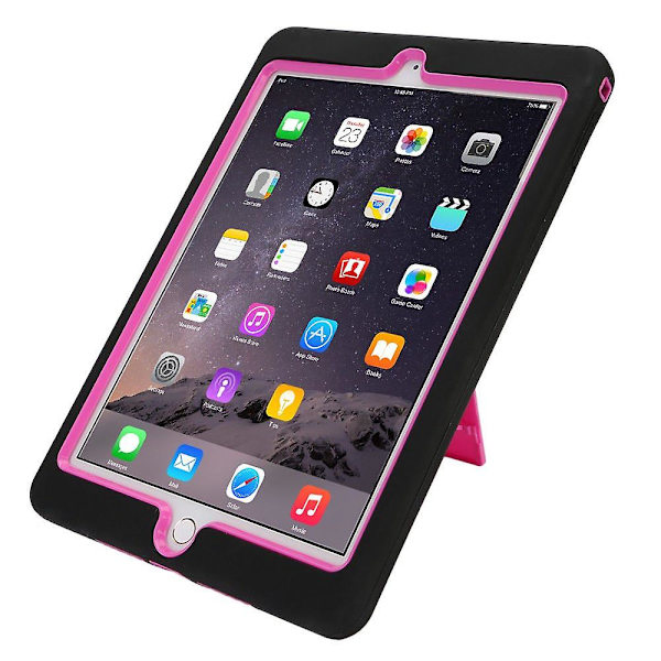 För Apple iPad Mini 1/2/3 Rosa Typ A Stöttålig Barnfodral med Stativ