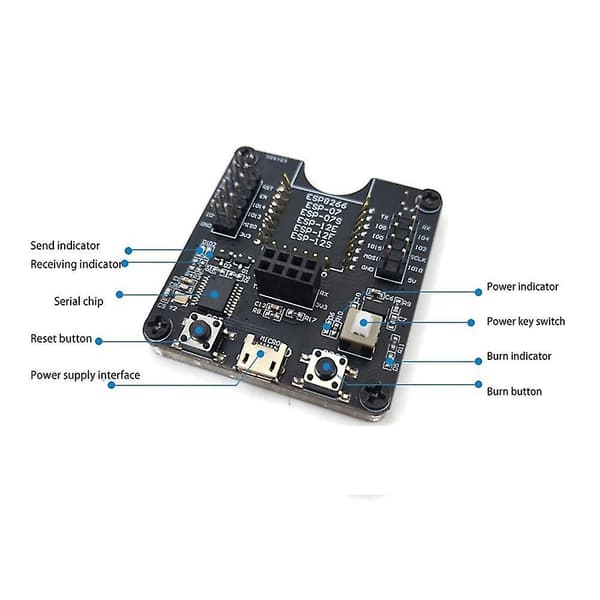 Esp8266 Testramme Brenner Utviklingskort Wifi-modul Støtte for Esp-12f Esp-07s Esp-12e Esp-01s