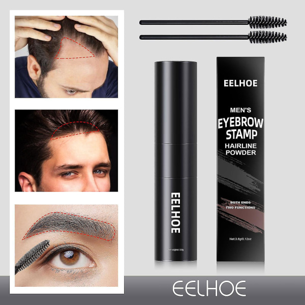 New2023 Eelhoe herrehårfeste pulver hårfestedekorasjon øyenbrynstrykk bærbart hårfeste