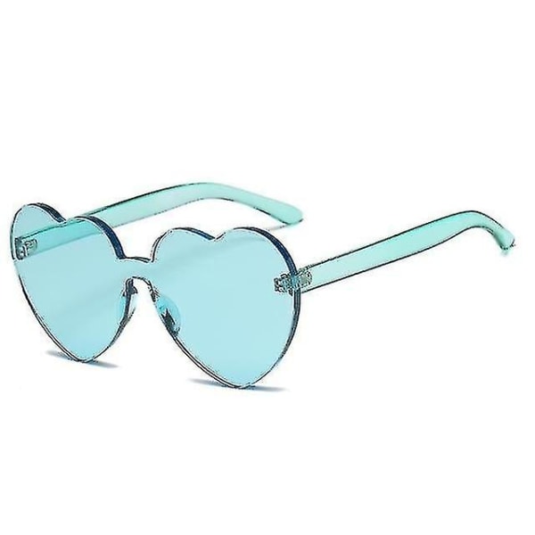 Nye Fashion Cute Sexy Retro Love Heart Rimless Solbriller Uv400