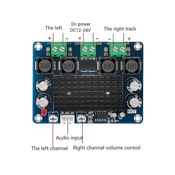 Xh-a283 Förstärkarkort 100w+100w Kanal Stereo Hög-effekt Digital Förstärkarkort Industriell Cont