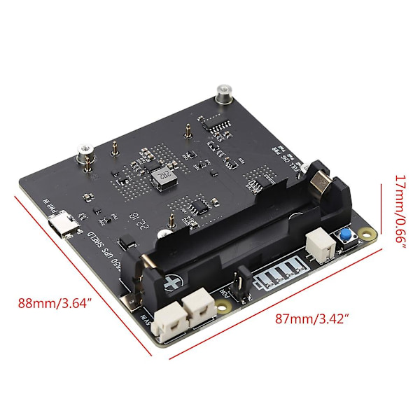 Ups Power Expansion Board Uninterruptible Ups Hat 18650 Batteri Oplader Modul