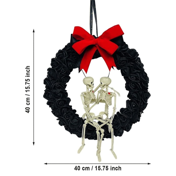 Gothic Skeleton Lovers Gift Gothic Skeleton Ystävänpäivän seppelelahja