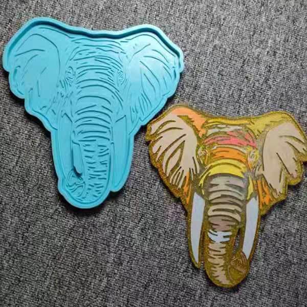 Fruktfatstøpeform Serveringsbrett Diy Form Elefant For Hodefat Silikon