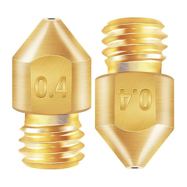 6 st 3d-skrivarmunstycken i mässing och koppar Mk8 0,4 mm för Creality Cr-6 Se 3d-skrivare 1,75 mm filament