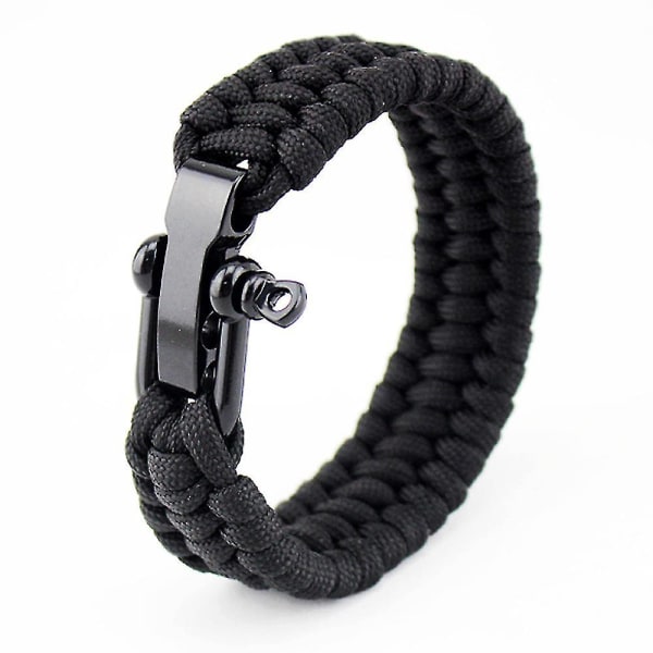 Rustfritt stål U-type Shackle Connection Tre-hulls justerbar (1 stk, svart)