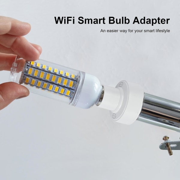 Smart Lampeholder 2,4g Wifi Trådløs Stemmekontroll Mobiltelefon Fjernkontroll Hjemmedeling E27 Lampekontroller Mini Wide Kompatibel Smart Lamp Adapte