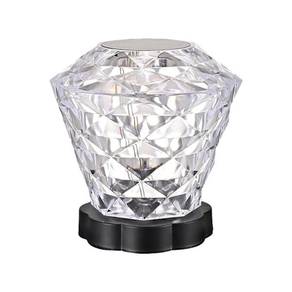 Rose Krystall Bordlampe Soverom Romantisk Sengelampe Diamant Bordlampe Atmosfære Lading Blomst Nattelykt