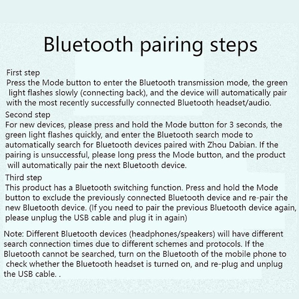 Usb-volumenhed, ekstern USB-lydkort, Bluetooth 5.1-sender, driverfri (til Windows