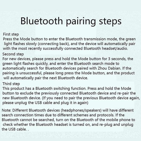 Usb-volumkontroll, ekstern USB-lydkort, Bluetooth 5.1-sender, driverfri (for Windows