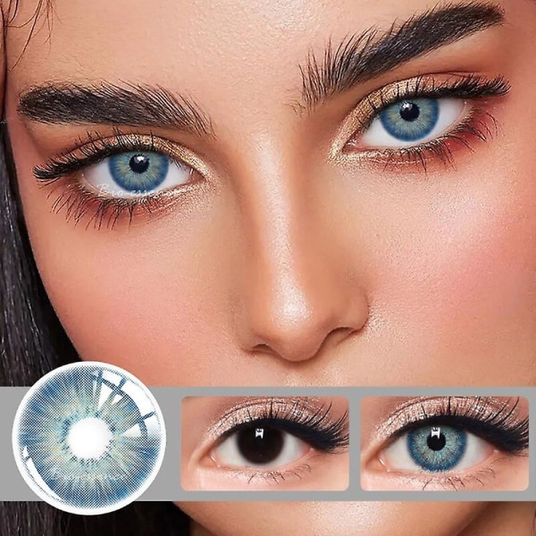 Bio-essence 1 par färgade kontaktlinser Naturligt utseende Bruna ögonlinser Gråa kontaktblå linser Snabb leverans Gröna ögonlinser