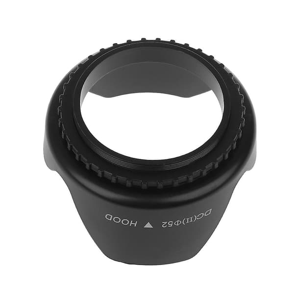 52mm Skruet Blomsterblad Solblender Linsedeksel for Nikon Dslr-kamera