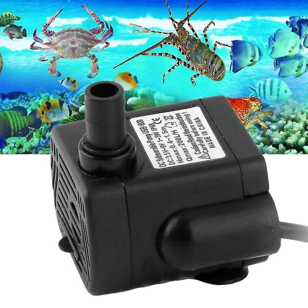 Usb Mini Dc3.5-9v 3w 200l/t børsteløs nedsenkbar vannpumpe dusj akvarium landskap fontene fiskedam tank pumpe