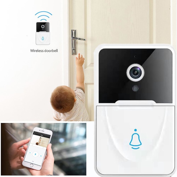Smart Wireless Wifi Video Ringeklokke Telefon Kamera Dør Bell Ring Intercom Sikkerhet