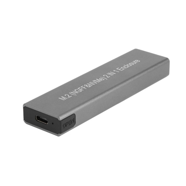 M.2 Ssd-kabinet med høj hastighed Usb3.1 10gbps M.2 Ngff Sata + Nvme Pcie eksternt