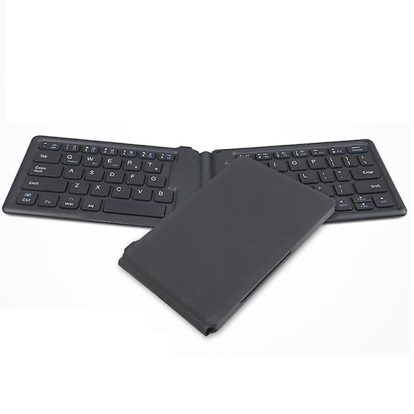 Bärbar PU-läder hopfällbar Mini Bluetooth-tangentbord Fällbar trådlös knappsats för ,för Android-telefon