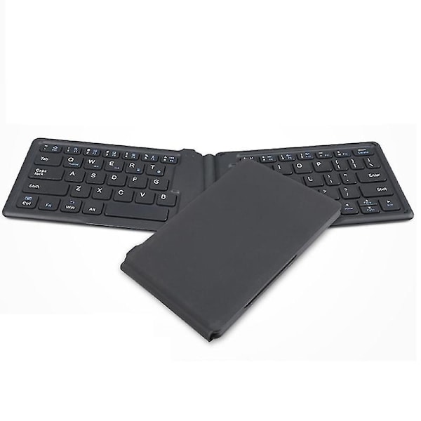 Bærbar PU-lær Foldbar Mini Bluetooth-tastatur Foldbart Trådløst Tastatur For ,for Android-telefon