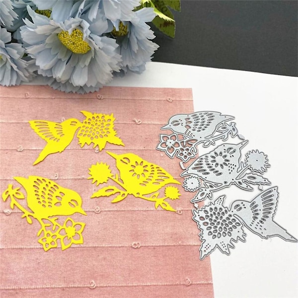 Fugler Metallskjærende Stanser Scrapbooking Stencil Die Cuts Kort Embossing Diy Foto