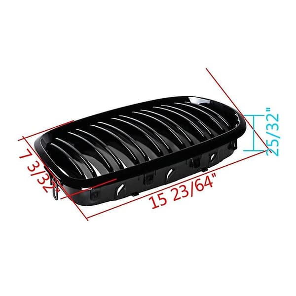 2 st Glanssvart Bil Fram Njur Galler Grill För- X5 E70 2007-2013 X6 E71 2008-2014