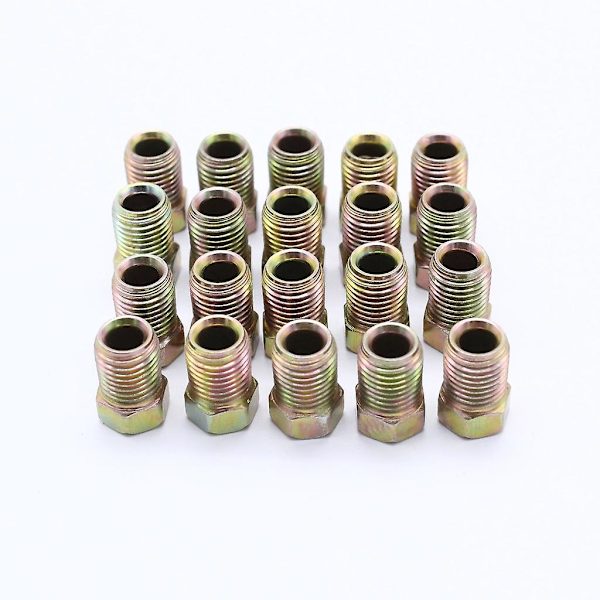 Motorcykel Fittings Adapter 3/8-24 Inverted Flare Tube Nuts Bremseledning Adapter