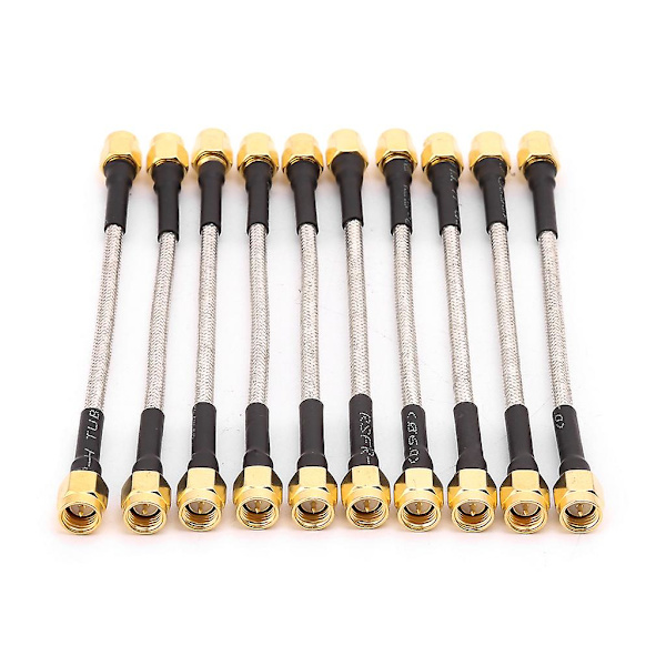 10 stk. Sma han til Sma han Rg402 Pigtail-kabel 10 cm Semi-rigid konnektor koaksial