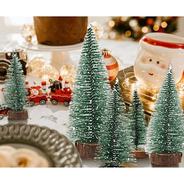 Miniatyr juletre, mini juletre, mini juletre, mini kunstig juletre, grønt bordplate juletre, mini kunstig juletre
